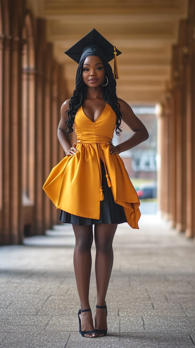 Graduation Glam: Elevate Your Celebration with This Chic Two-Tone Dress