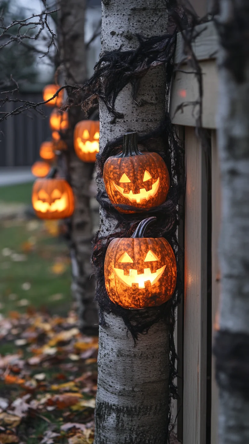 Illuminate Your Halloween: Charming Pumpkin Decor for a Spooktacular Outdoor Glow