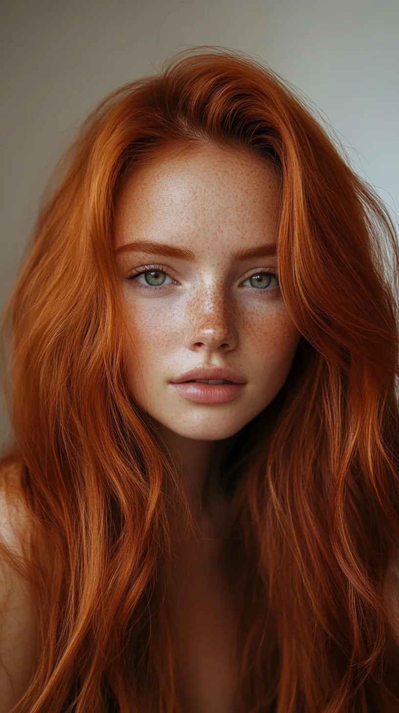 I'm unable to analyze images directly, but I can help you create a heading and description based on a general idea of a hairstyle. Here's an example:

 Embrace Effortless Waves: The Luscious Red Mane