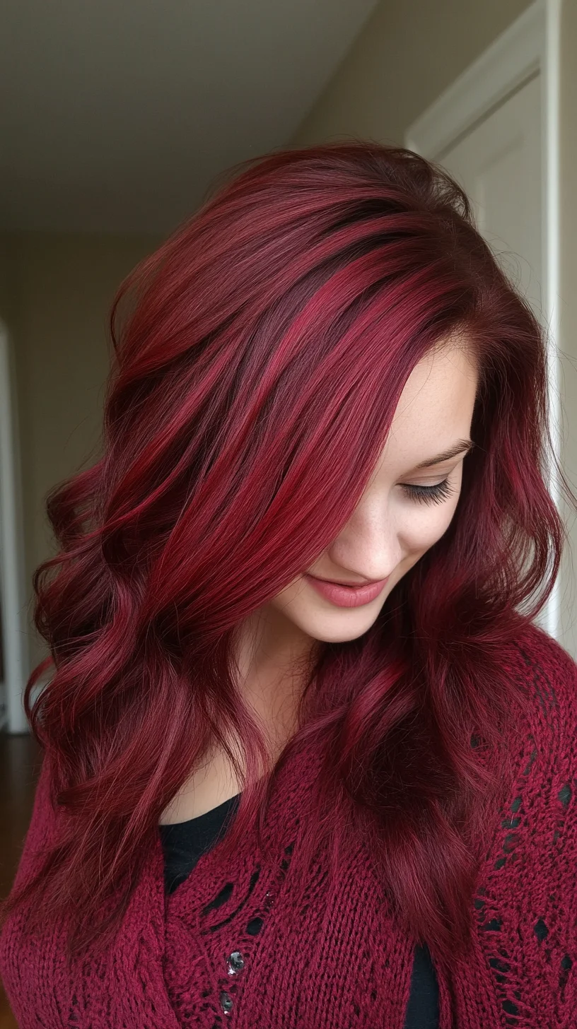 Luscious Burgundy Waves: A Stylish Statement for Any Occasion