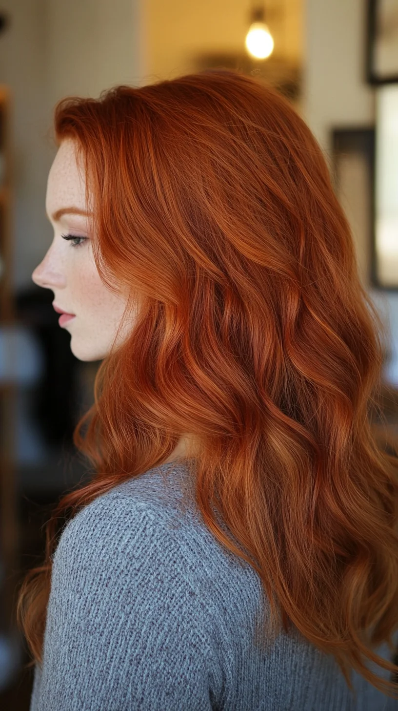 Luscious Copper Waves: A Bold Statement for Effortlessly Chic Styles
