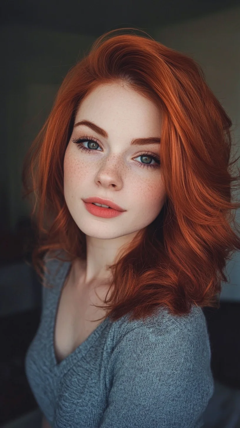 Luscious Copper Waves: Bold and Effortlessly Chic