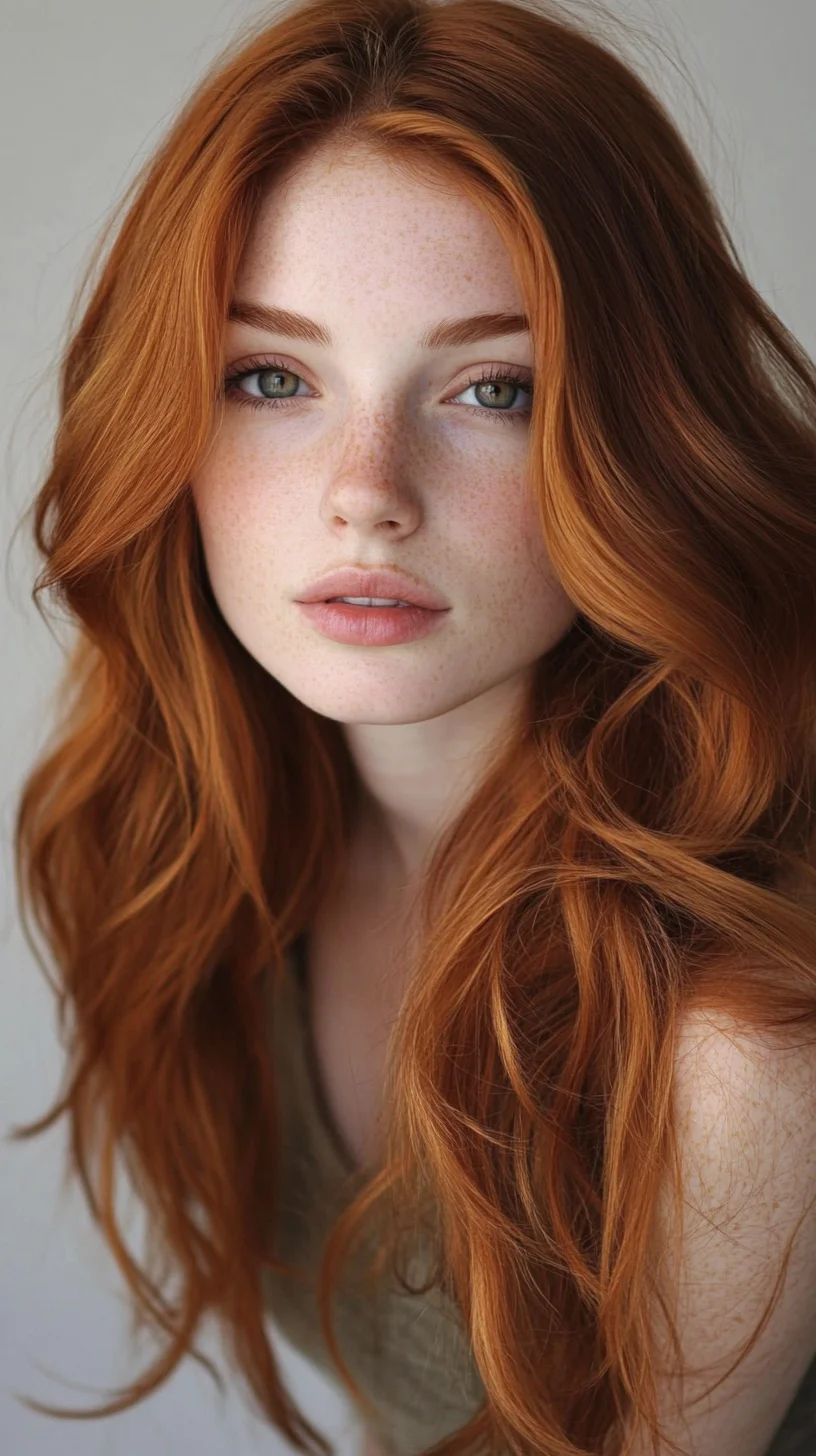 Luscious Copper Waves: Embrace Your Fiery Locks with Effortless Glam