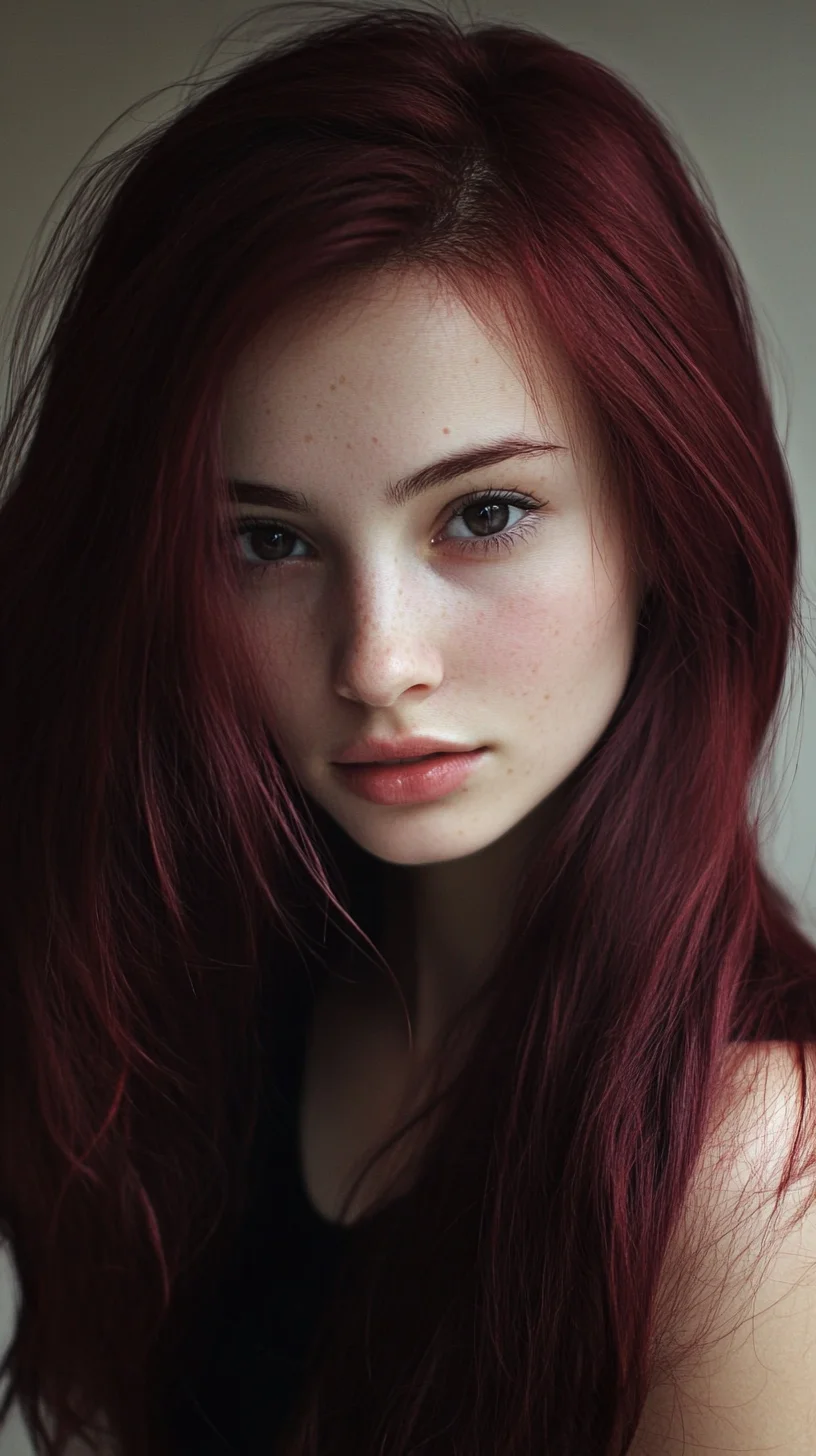 Luscious Crimson Waves: Effortlessly Bold and Beautiful Hair