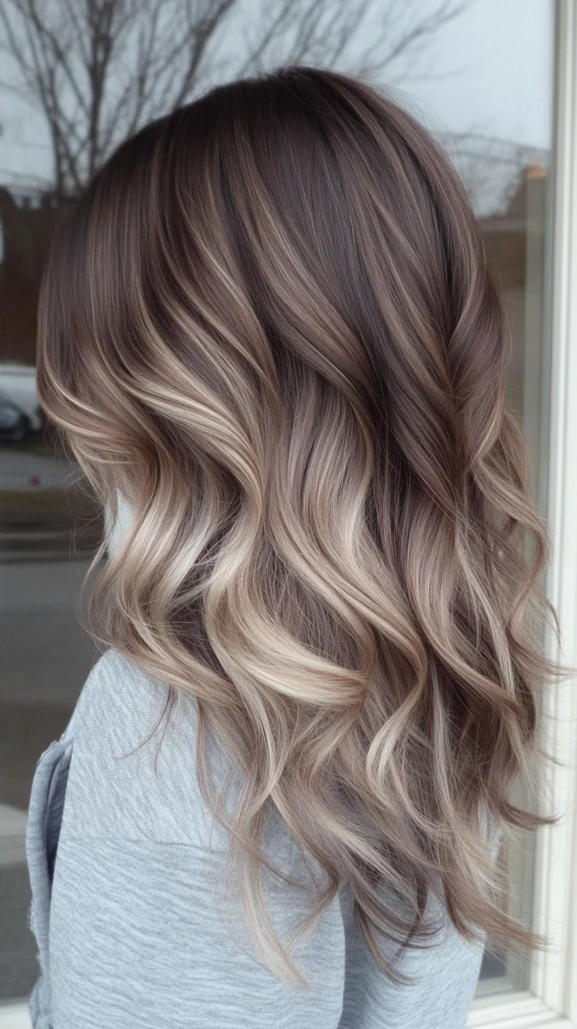 Luscious Layered Waves with Sleek Ombre for Effortless Elegance