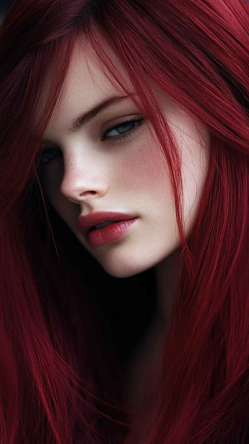 Luscious Long Red Waves: Embrace Boldness with Vibrant Color and Shine