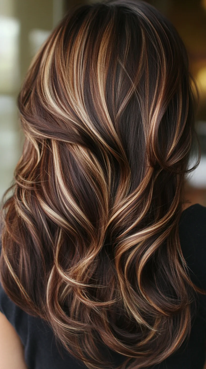 Luxurious Layered Waves with Stunning Highlights for an Effortless Glam Look