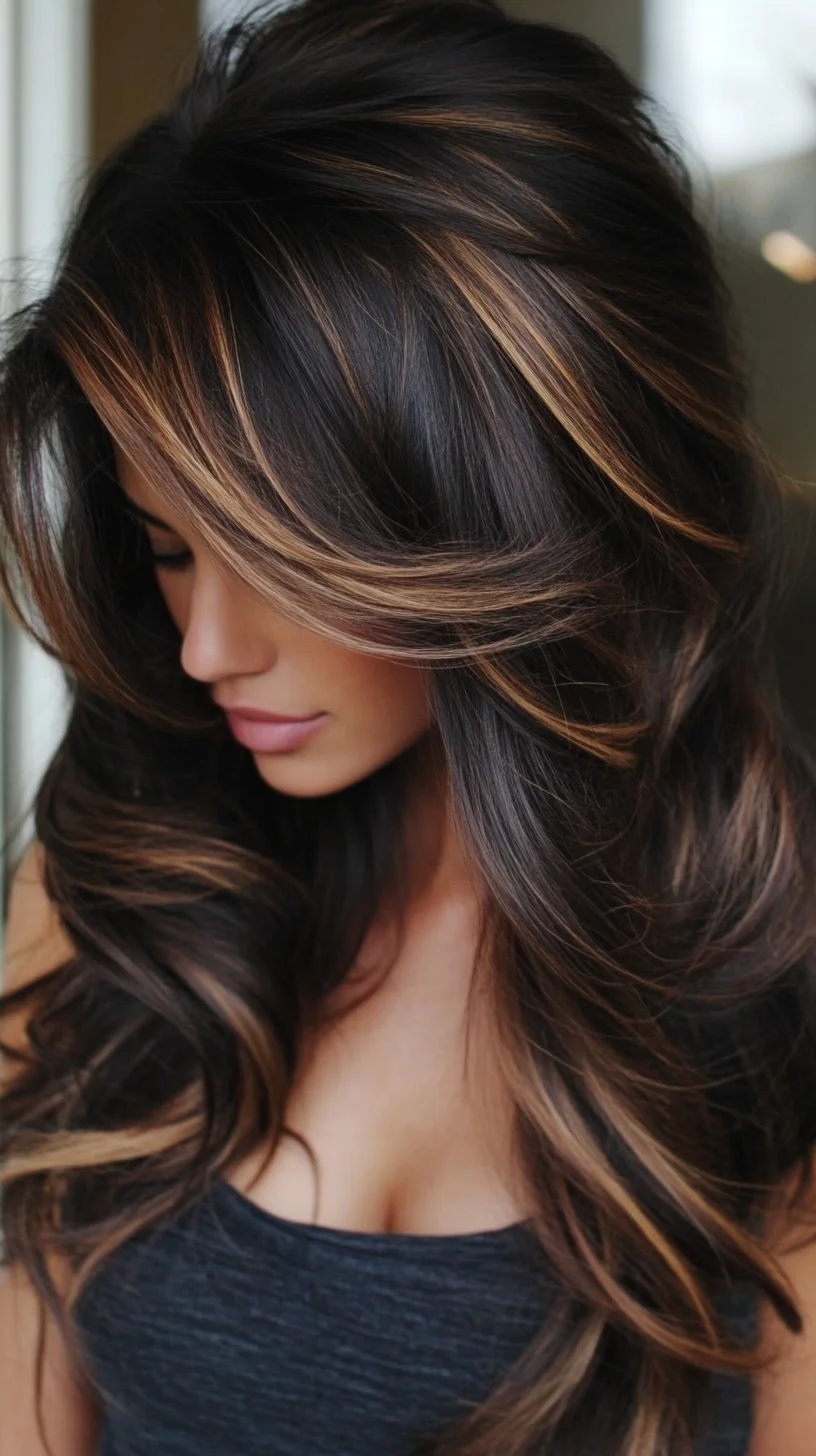 Luxurious, Layered Waves with Sun-Kissed Highlights for Glamor and Volume
