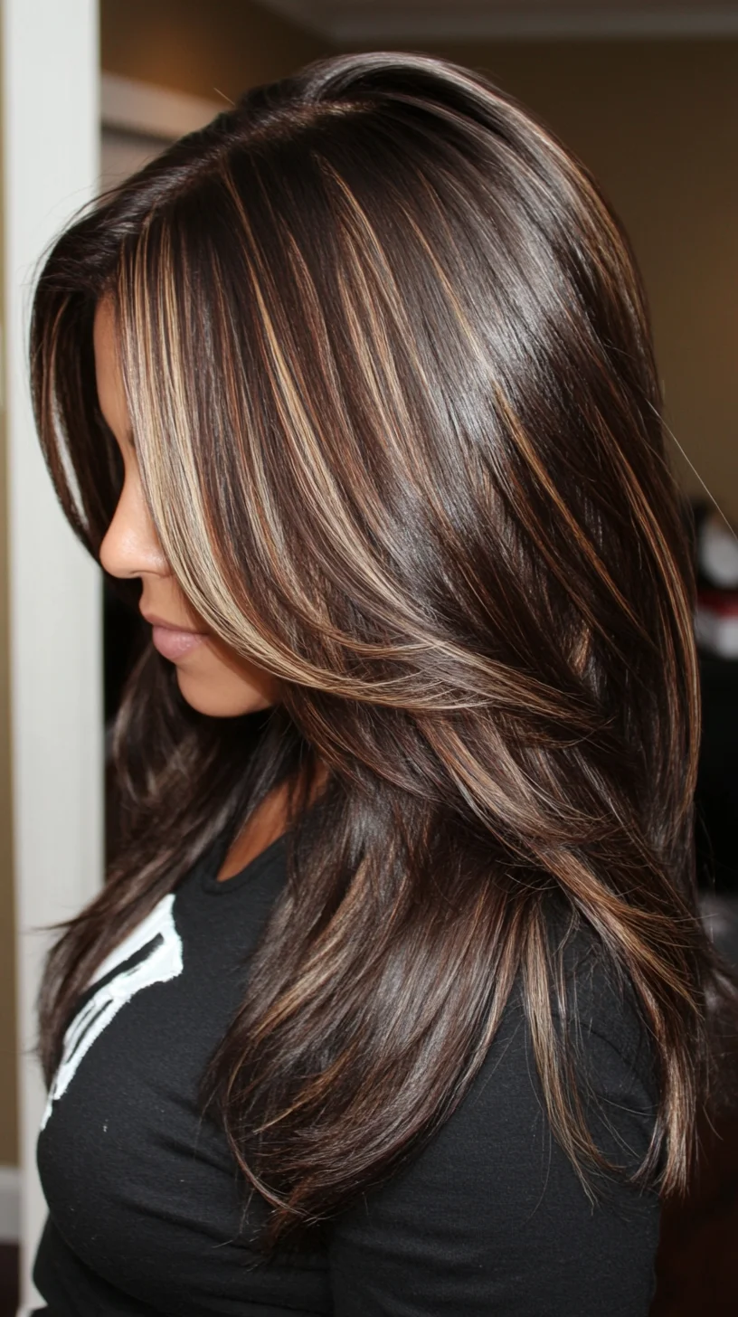 Luxurious Long Layers with Bold Highlights for Effortless Glam