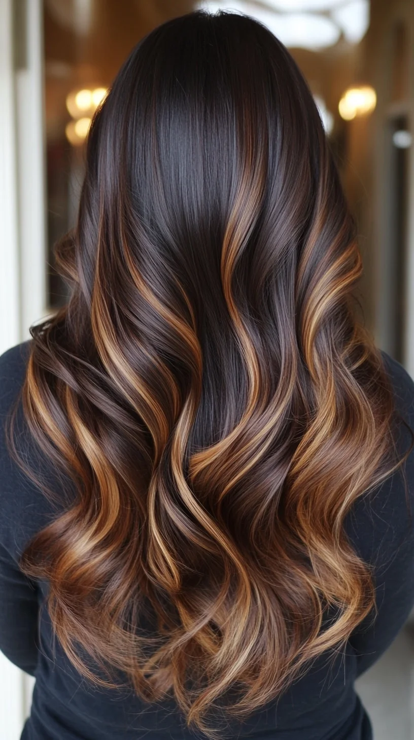 Luxurious Mermaid Waves with Stunning Caramel Highlights