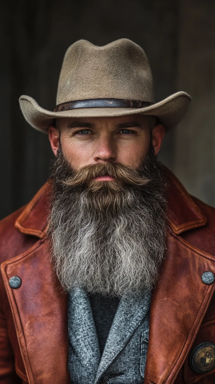 Master the Classic Rugged Look: The Bold Full Beard with Defined Mustache