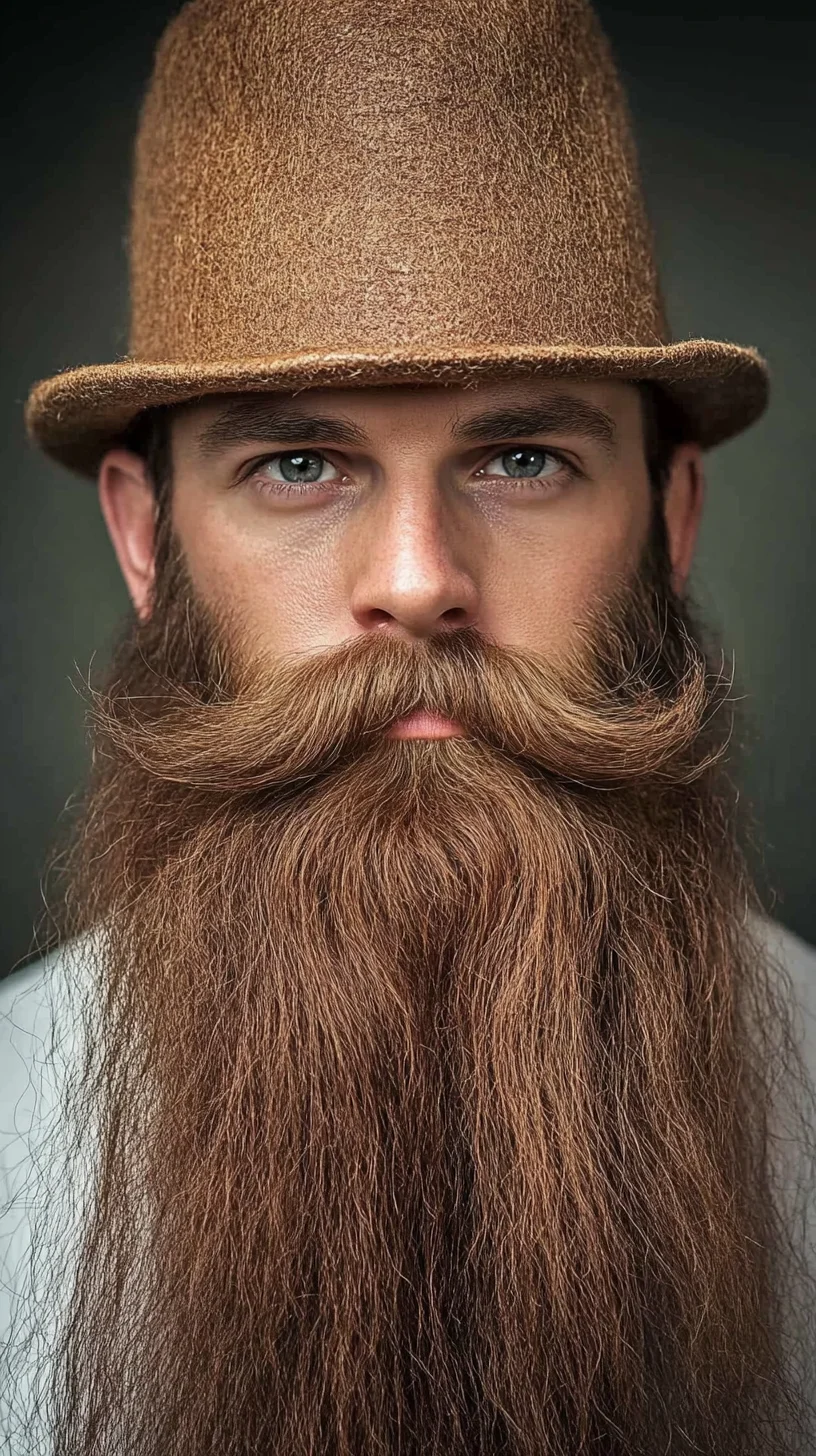 Master the Majestic Mane: The Full Beard with Epic Handlebar Mustache
