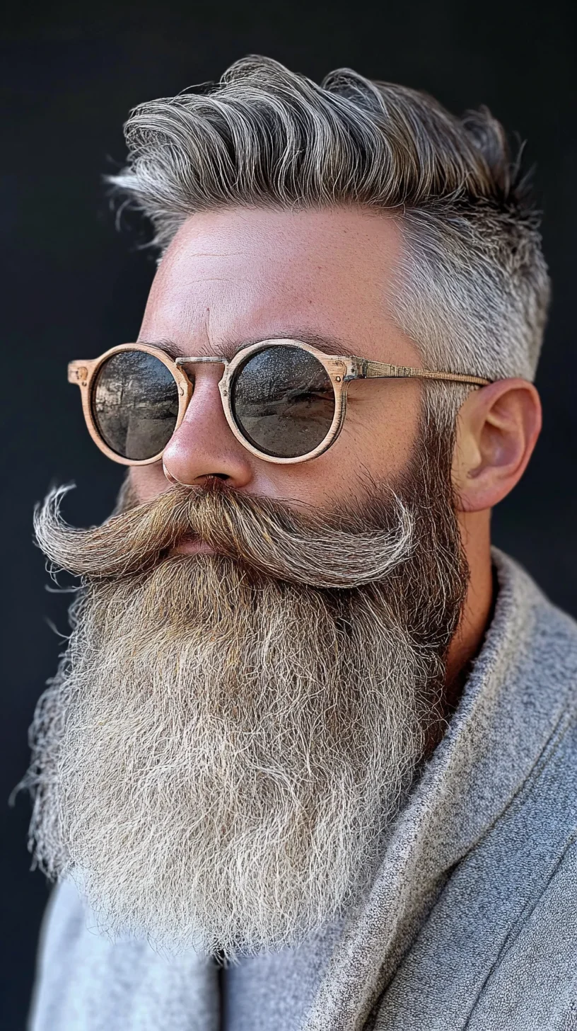 Mastering the Bold Balance: The Dapper Long Beard with a Stylish 'Stache