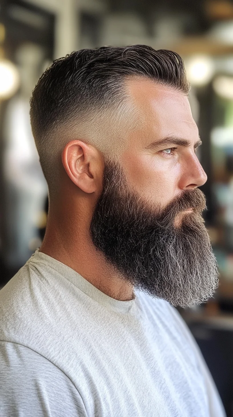 Mastering the Rugged Appeal: The Classic Full Beard with Fade