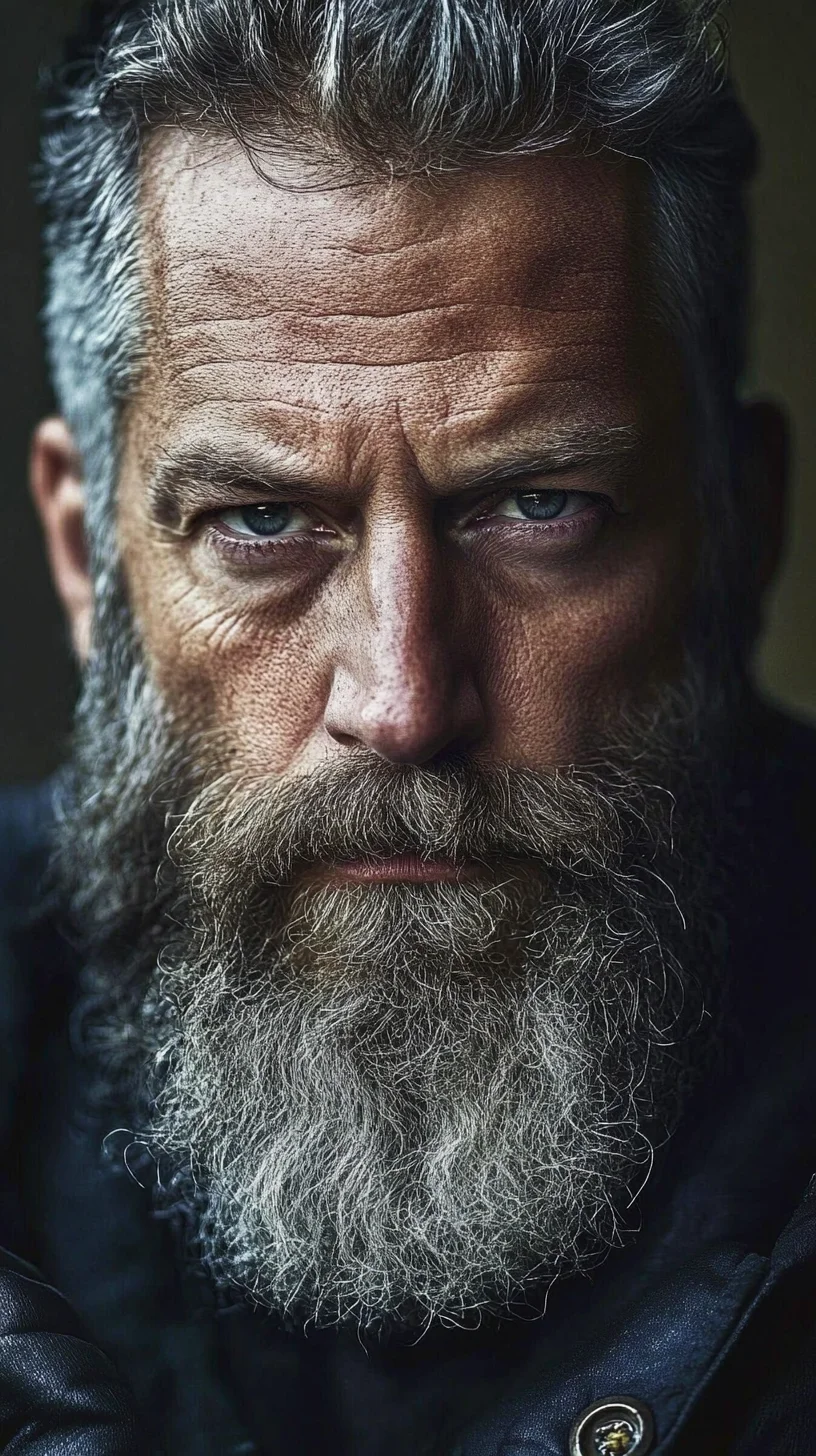 Mastering the Rugged Charm of the Full Gray Beard Style