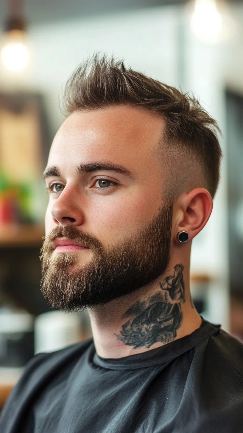 Modern Edginess: The Perfect Blend of Groomed Beard and Stylish Hair