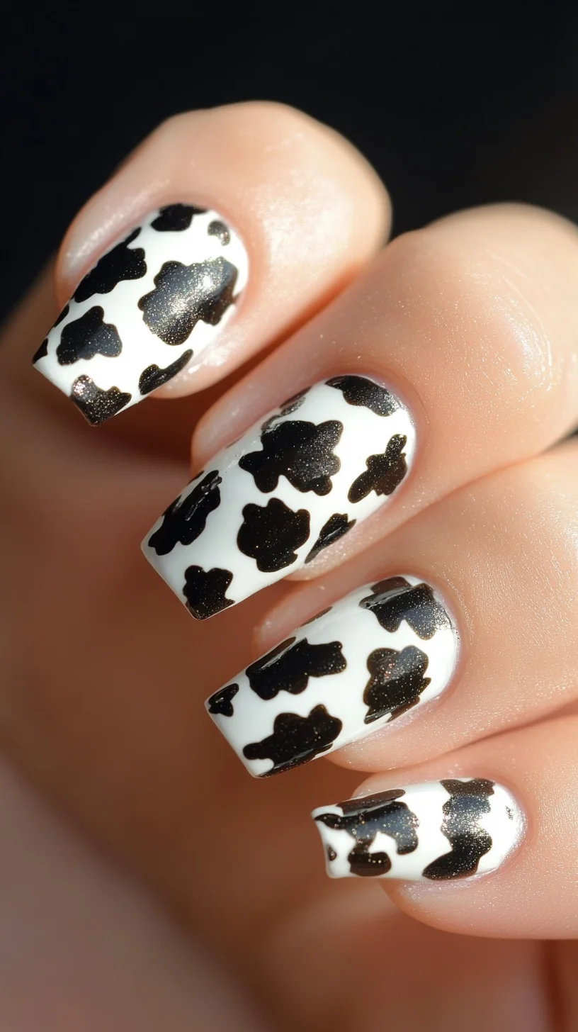 Moo-ve Over Basic Nails: Rock the Bold Cow Print Trend!