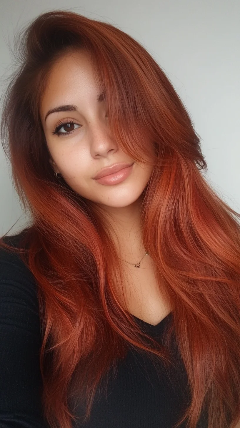 Radiant Copper Waves: Embrace the Allure of Luscious, Layered Locks