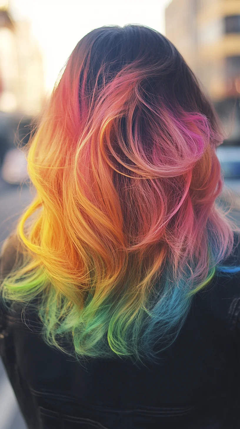 Rainbow Waves: Embrace Vibrant Colors with a Playful Twist