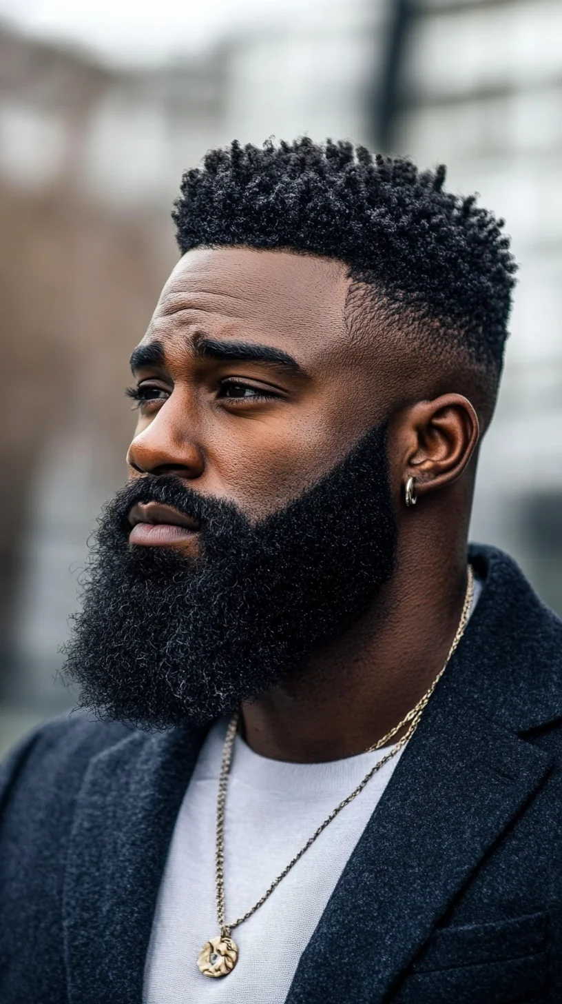 Sculpted Full Beard with Defined Lines: A Bold and Modern Statement