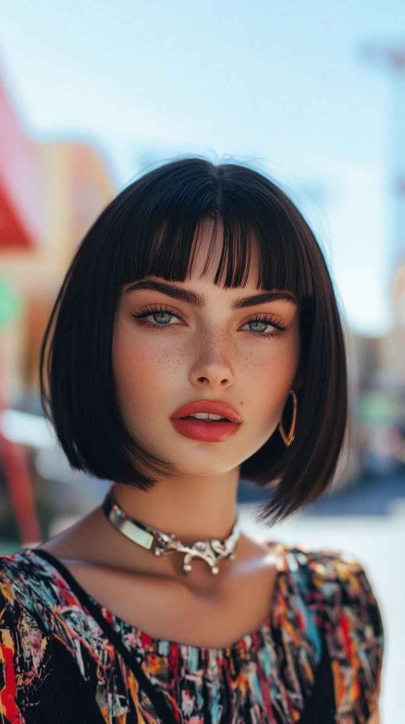Sleek and Chic: The Modern Bob with Effortless Fringes