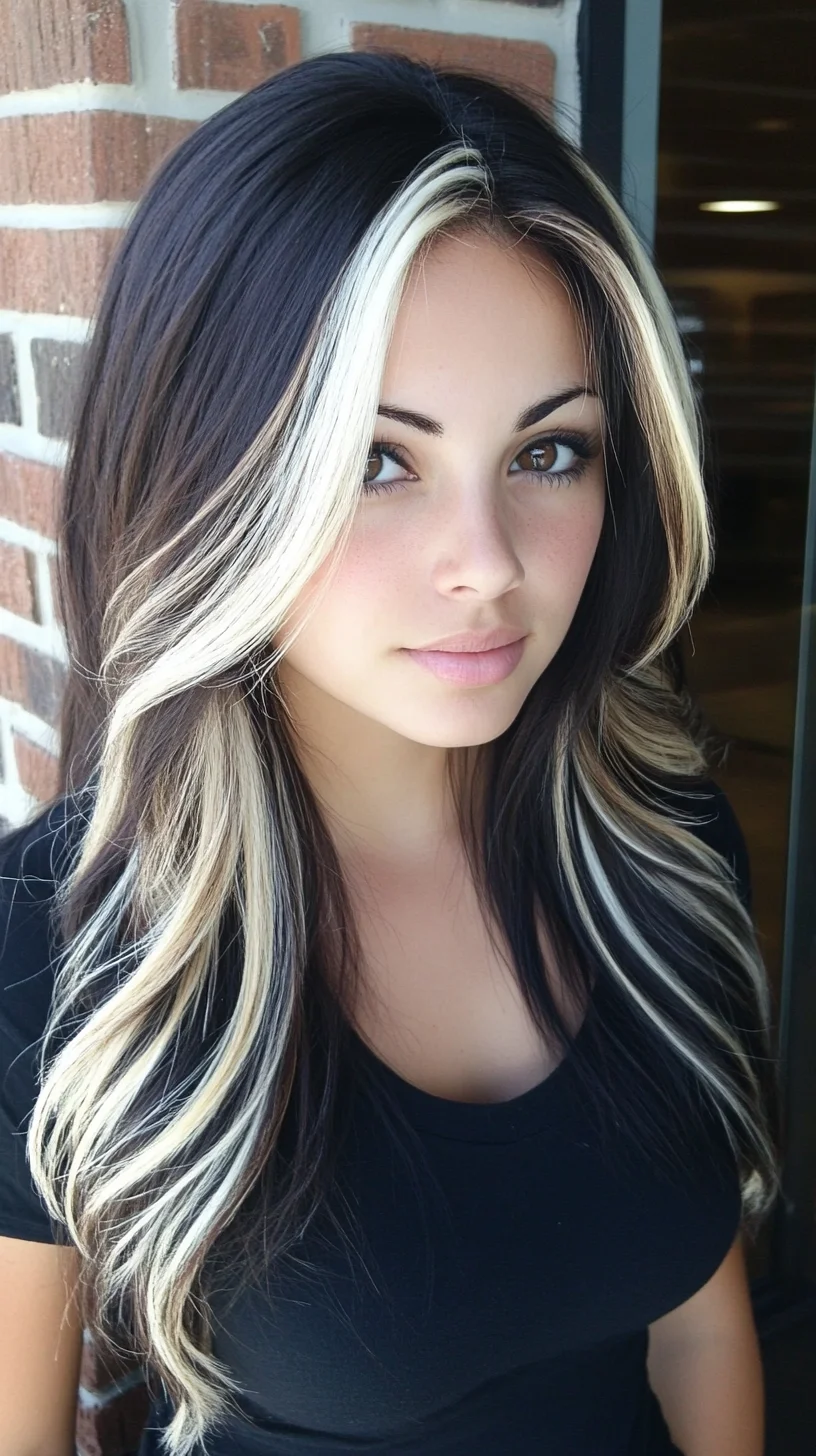 Sleek Modern Ombre with Striking Blonde Highlights