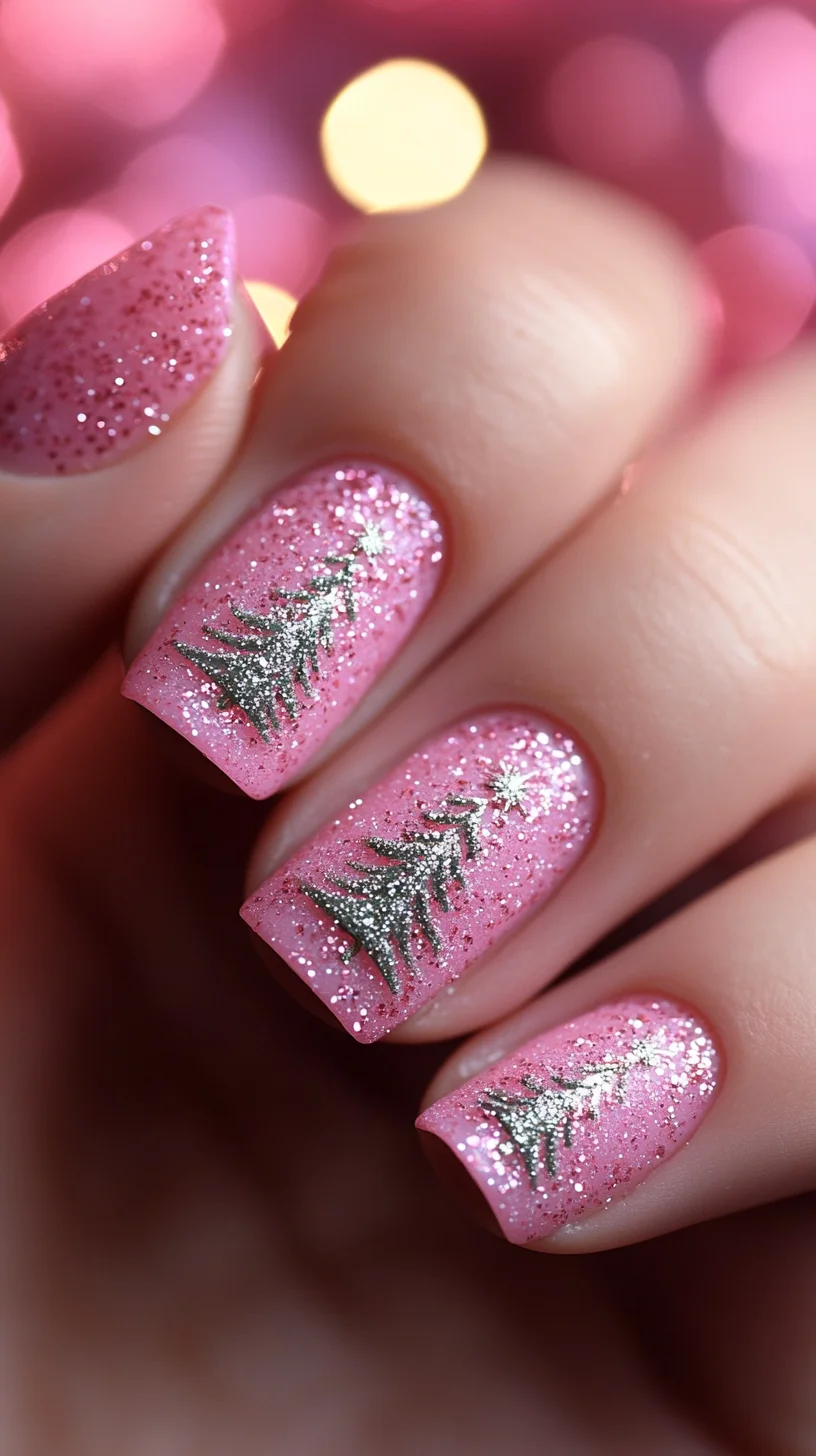 Sparkling Holiday Glam: Embrace Festive Elegance with Glittery Nail Art