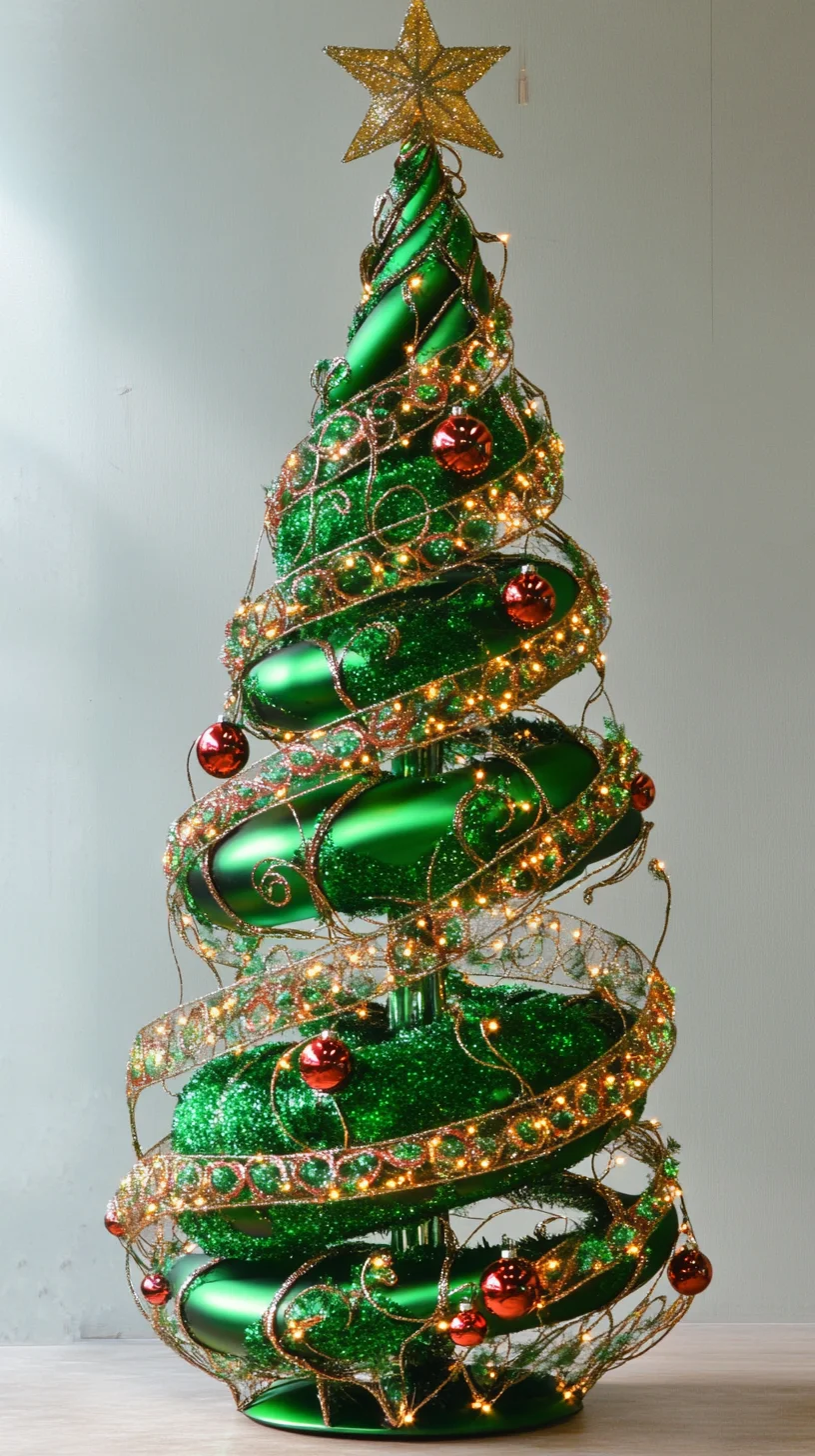Sparkling Spiral Serenity: Elevate Your Holiday Decor with Modern Christmas Charm