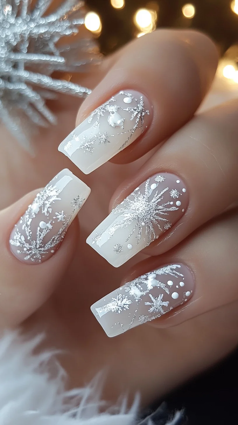 Sparkling Winter Wonderland: Elevate Your Nail Game with Frosty Elegance