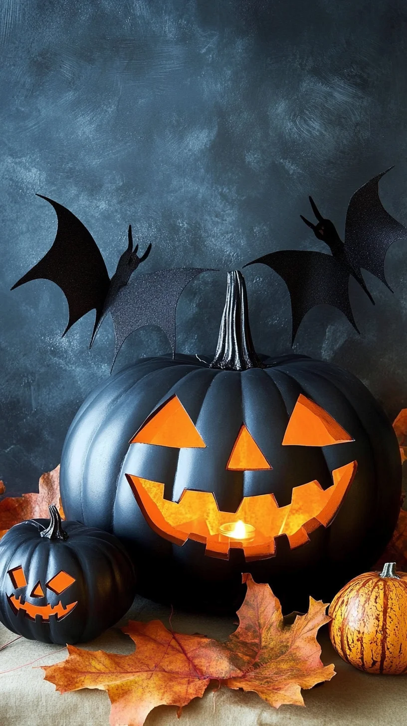Spooktacular Elegance: Elevate Your Halloween Decor with Chic Black Pumpkins
