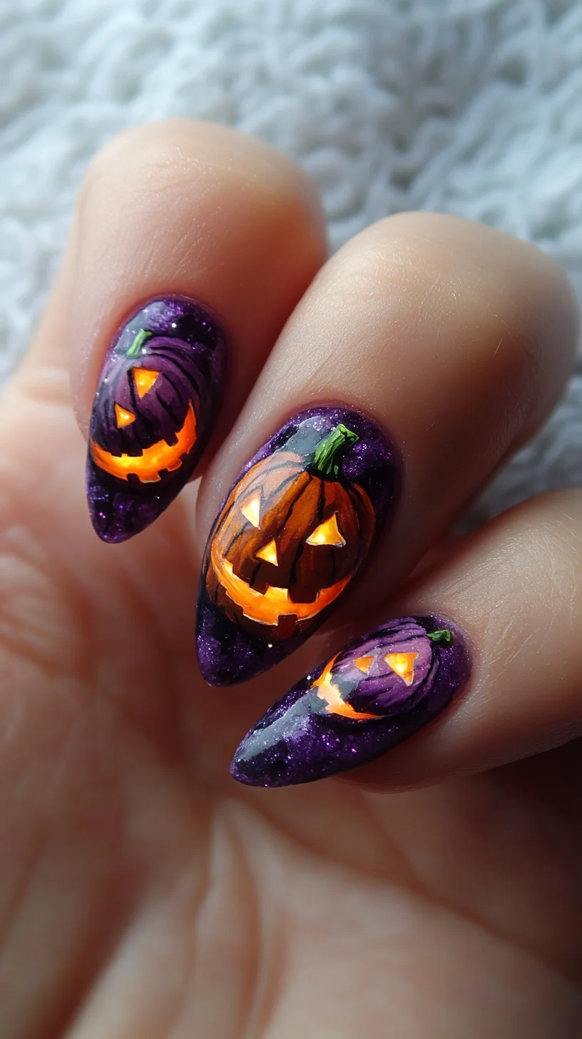 Spook-tacular Glow: The Ultimate Halloween Pumpkin Nail Art