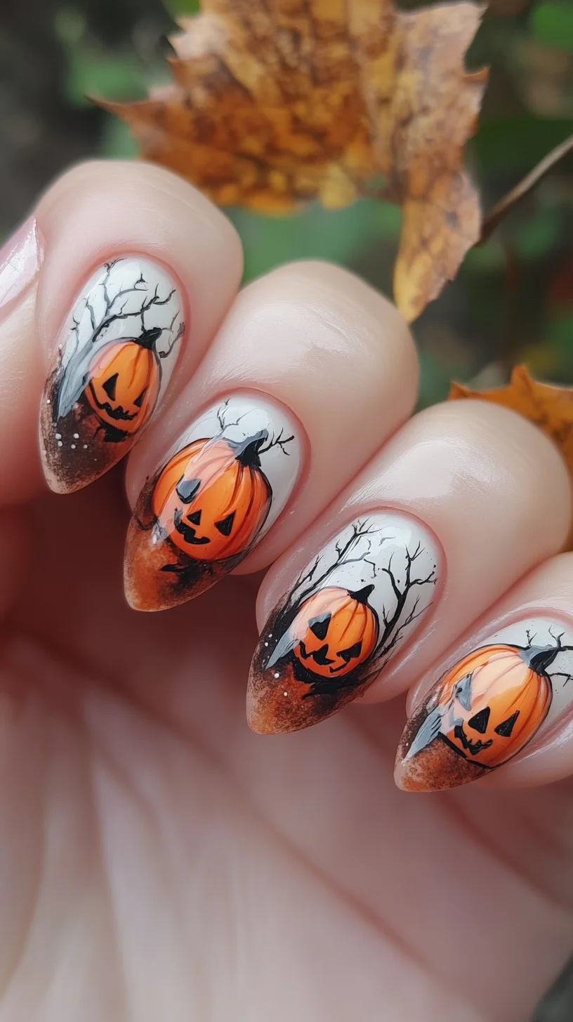 Spooktacular Halloween Nail Art: Embrace the Pumpkin Vibe!