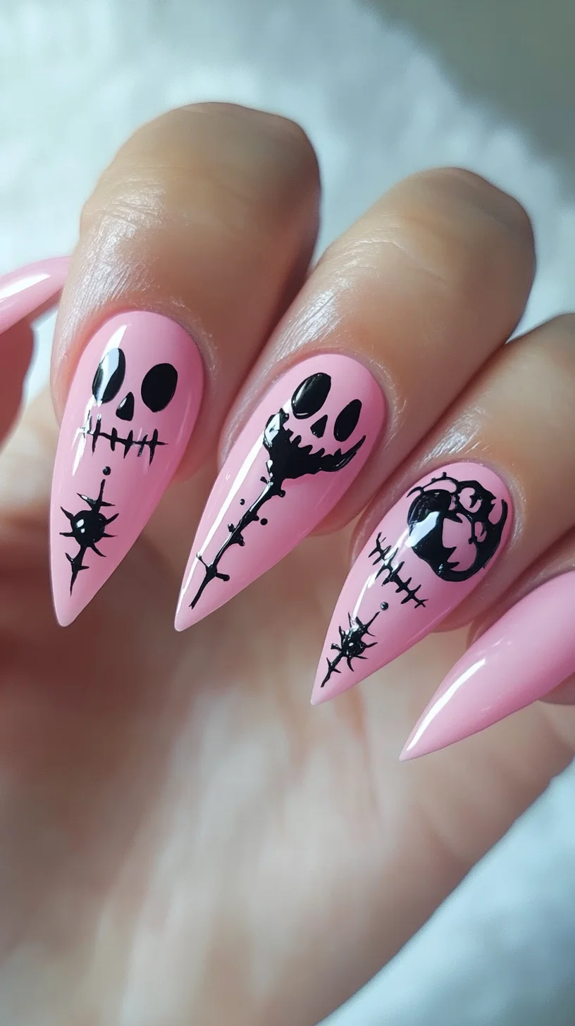 Spooky Chic: Embrace the Playful Elegance of Skull-Inspired Nail Art