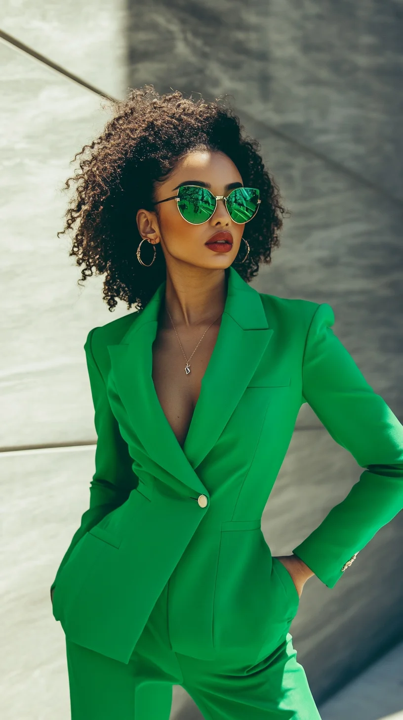 Stand Out in Bold Green: Elevate Your Style with a Chic Suit Look!