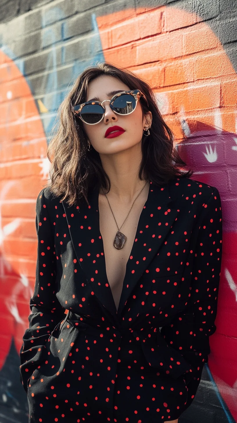 Stand Out with Daring Dots: The Chic Polka Dot Blazer Look