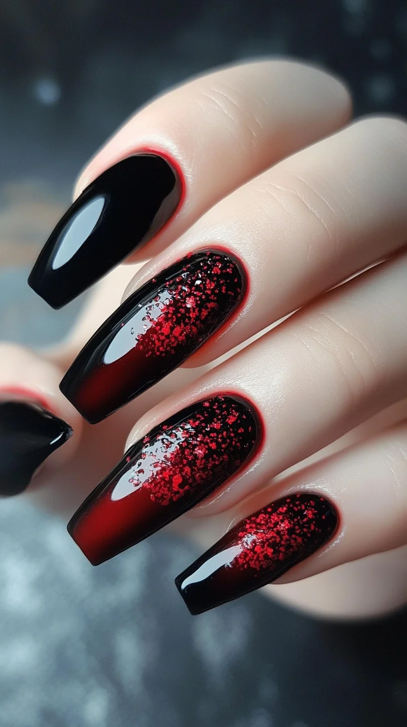 Stunning Black and Red Ombré Nails: A Bold Statement for Every Occasion