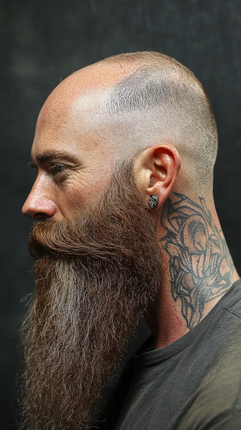 The Bold Contrast: A Tapered Undercut with a Luxurious Full Beard