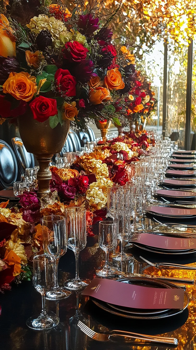 Transform Your Dining Experience with Luxurious Fall Floral Elegance