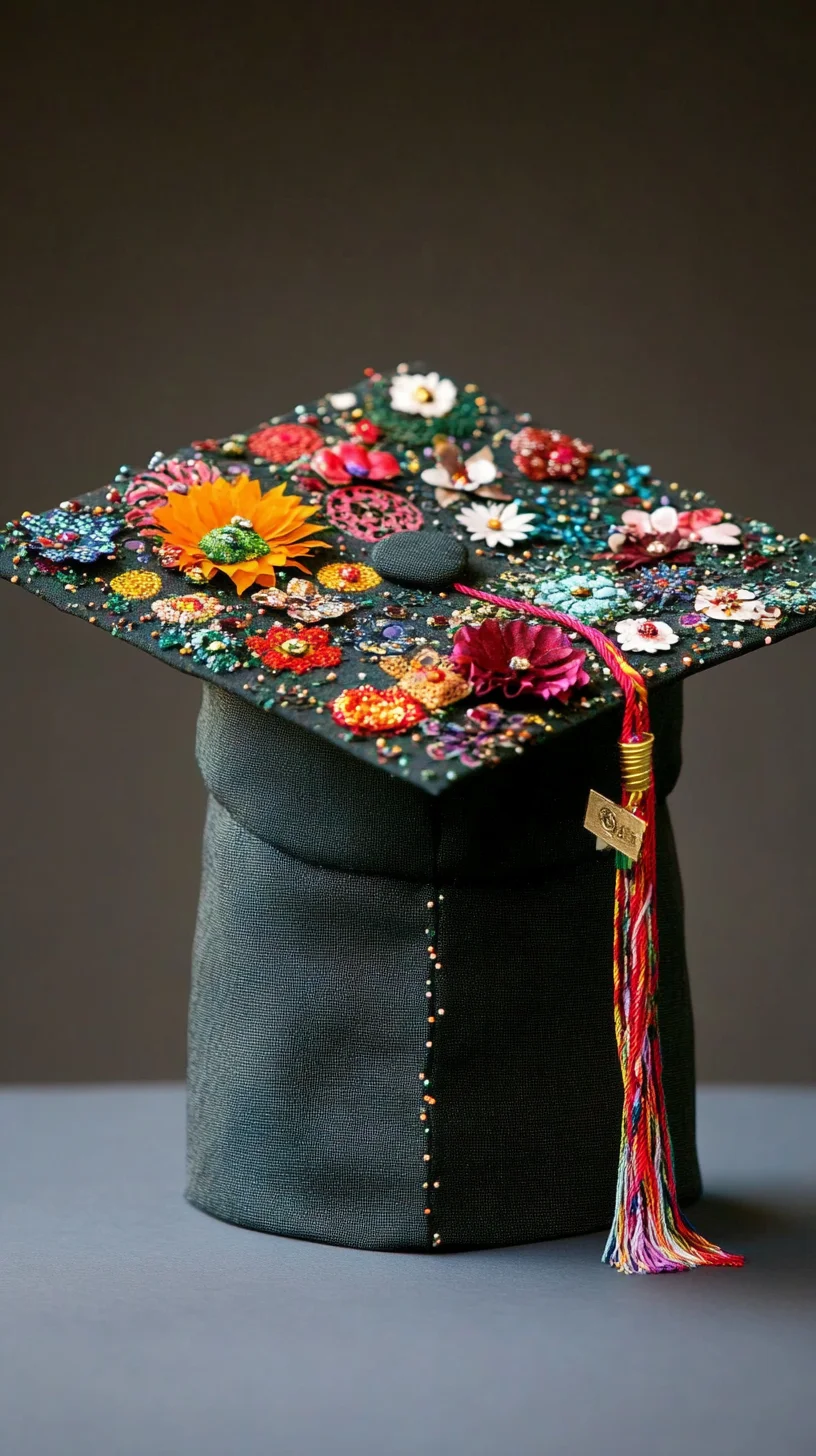 Transform Your Graduation Cap with Vibrant Floral Embellishments