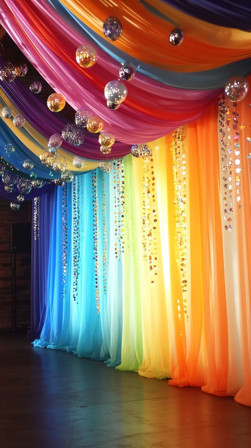 Transform Your Space with Vibrant Ombré Draping and Playful Accents