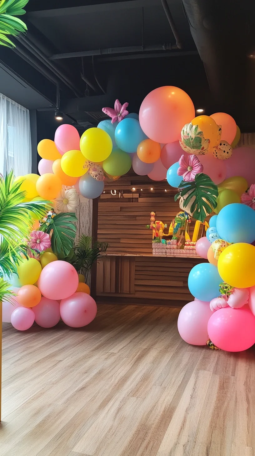 Transform Your Space with Vibrant Tropical Balloon Decor