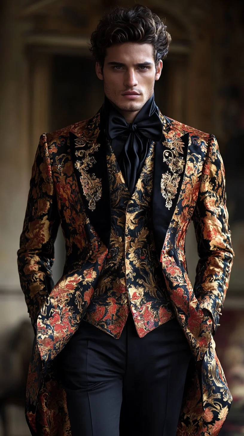 Unleash Regal Vibes with Opulent Baroque-Inspired Men's Fashion