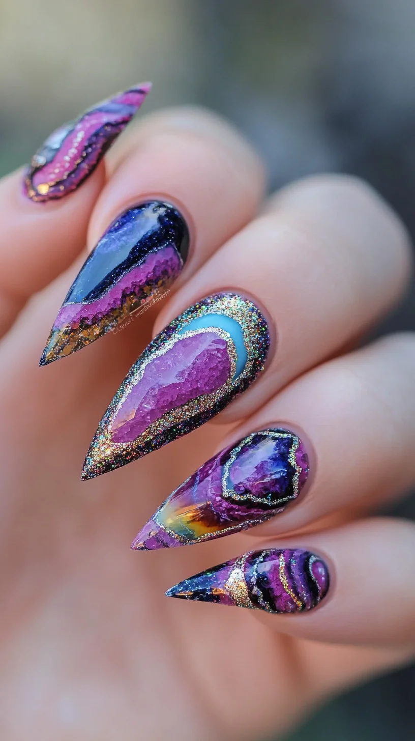 Unleash Your Inner Glam with Mesmerizing Galaxy-Inspired Glitter Nail Art
