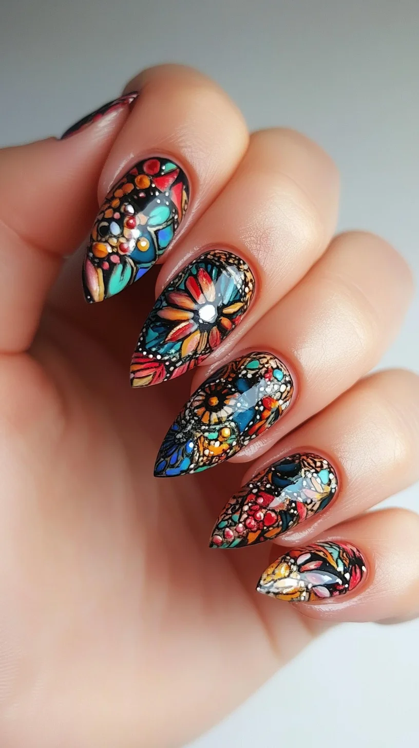 Vibrant Floral Fantasy: A Stunning Nail Art Style for Every Occasion