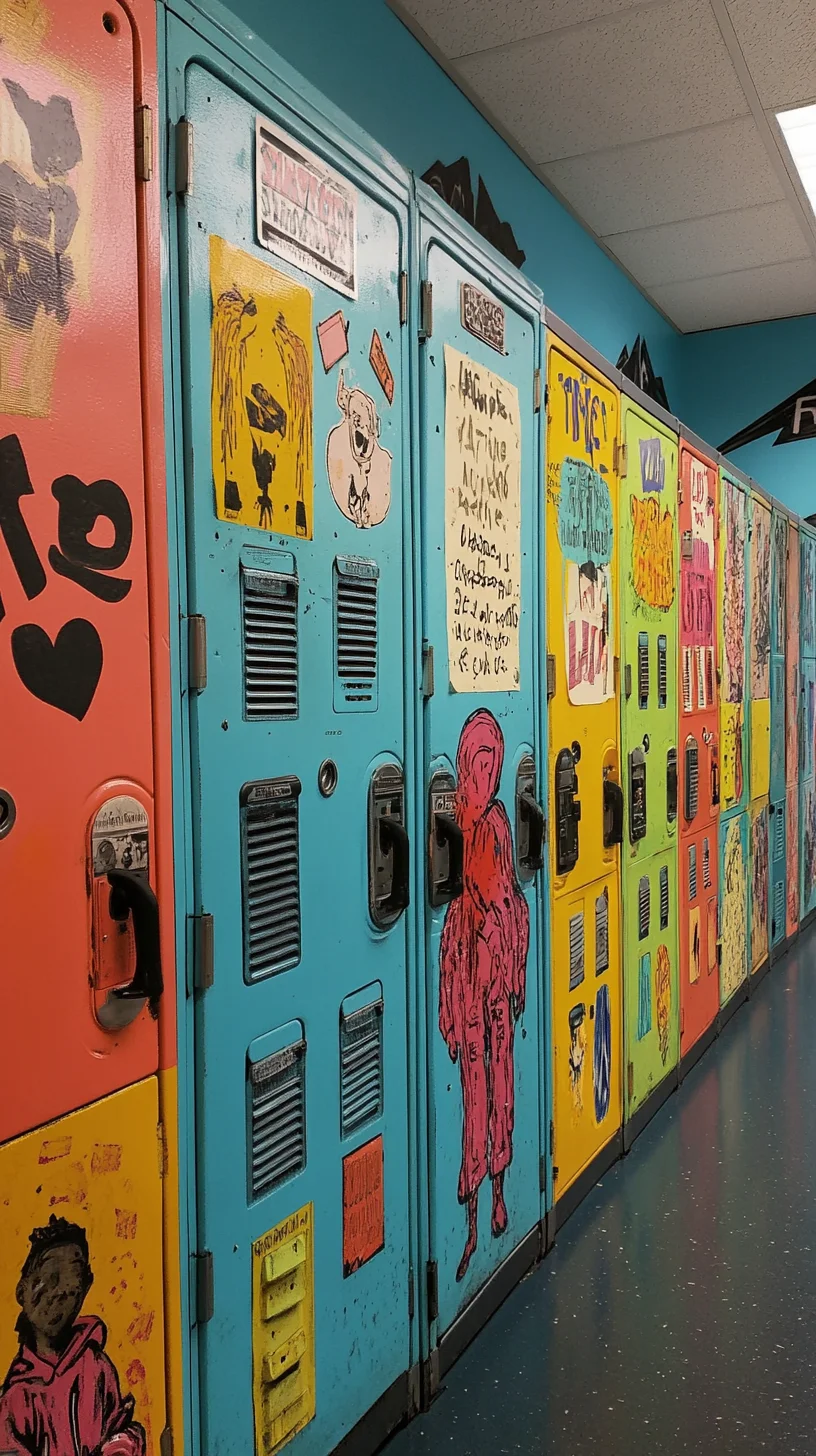 Vibrant Locker Art: A Bold Expression of Youthful Creativity in Home Decor