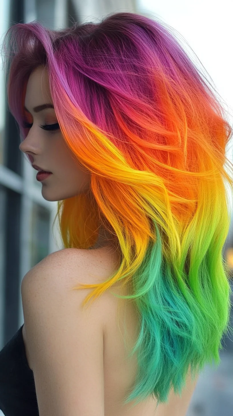 Vibrant Rainbow Layers: A Bold Statement of Color and Style