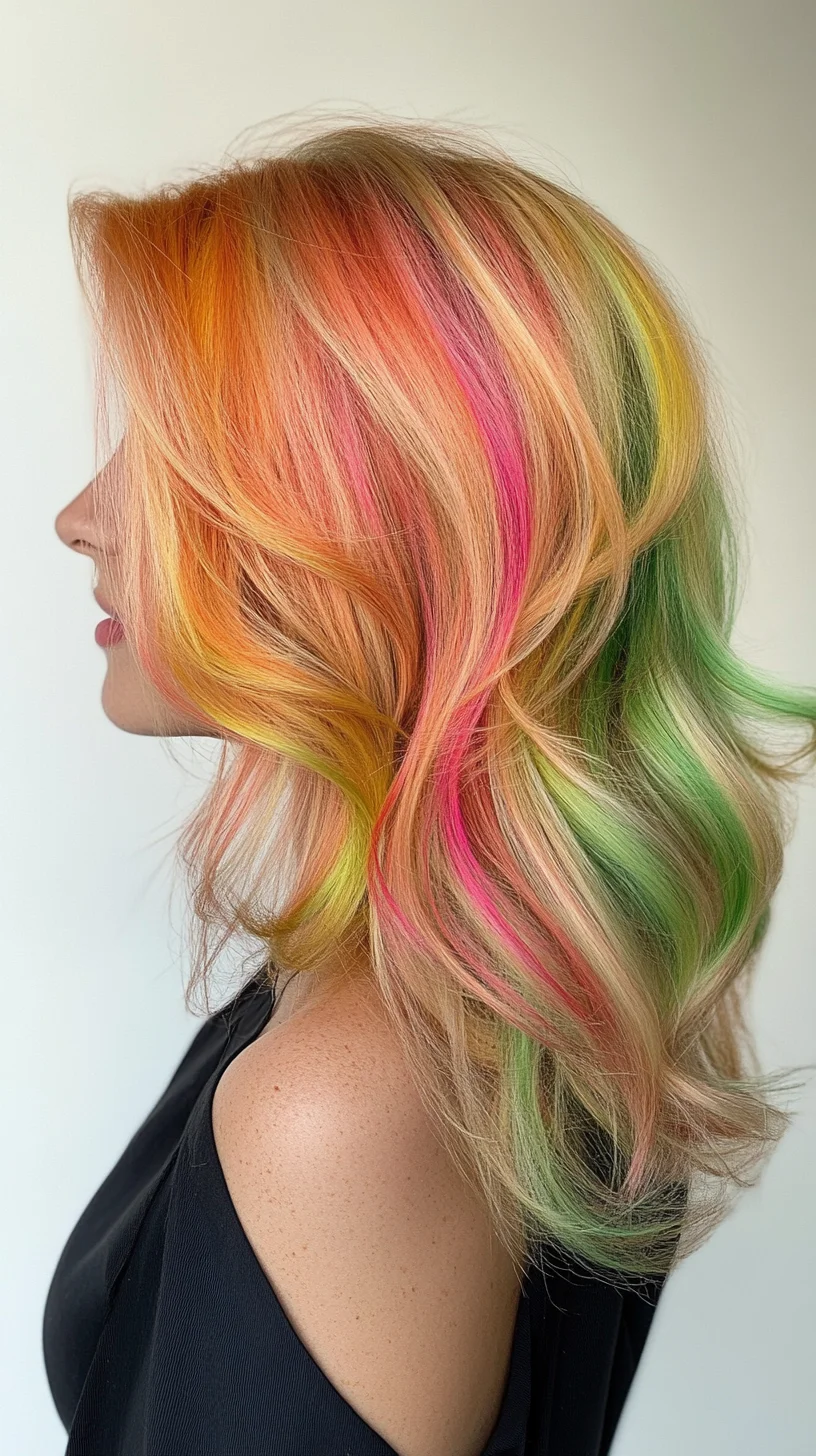 Vibrant Rainbow Layers: A Bold Statement of Colorful Elegance