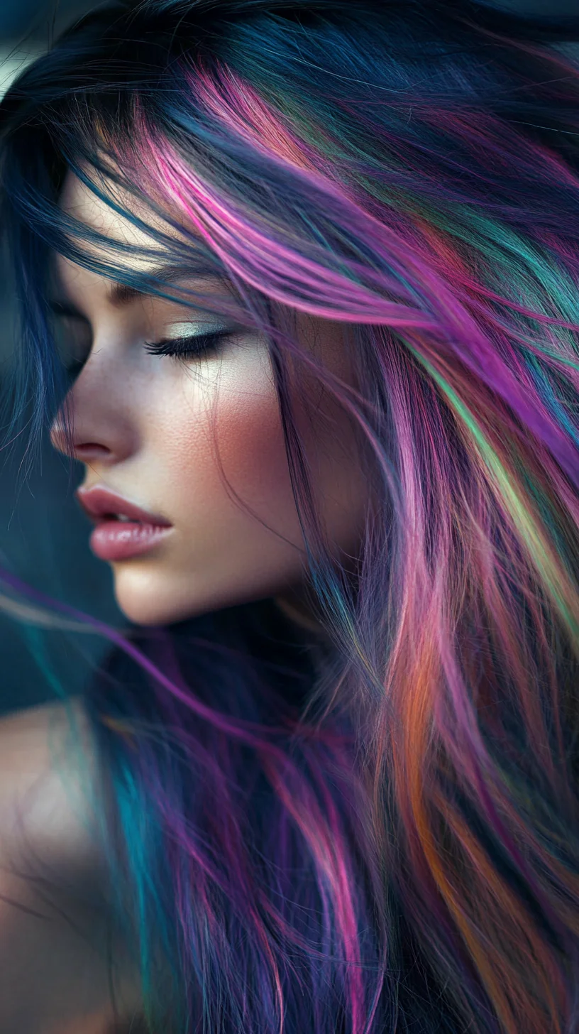 Vibrant Rainbow Waves: A Stunning Blend of Colors for Bold Expression