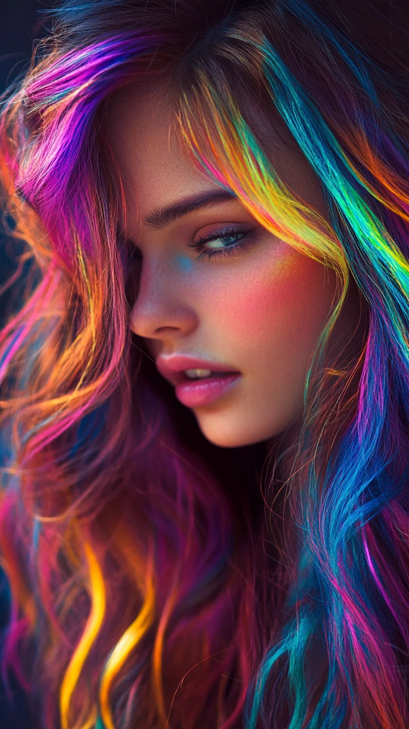 Vibrant Rainbow Waves: Unleash Your Inner Colorful Spirit with Bold Tones