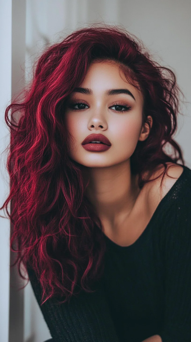 Vibrant Red Waves: Embrace Boldness with Luscious Curly Locks